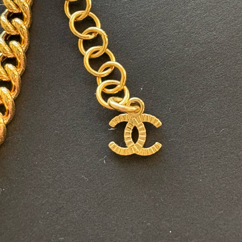 Chanel 香奈兒 24A超美 白色 琉璃菱格 項鏈 / 頸鏈-3