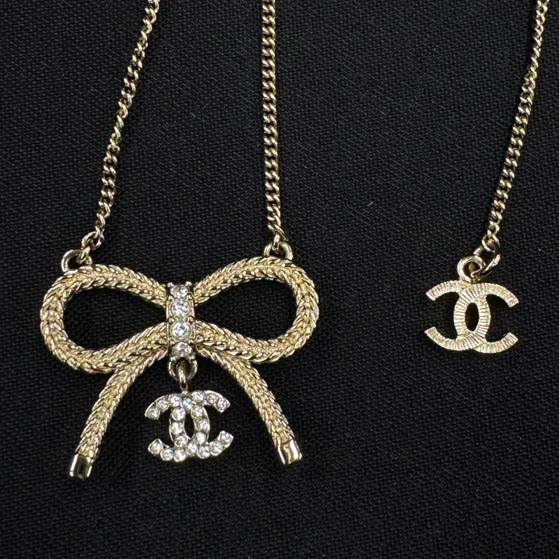 香奈兒 Chanel 24K超美 蝴蝶結 項鏈 /毛衣鏈-0
