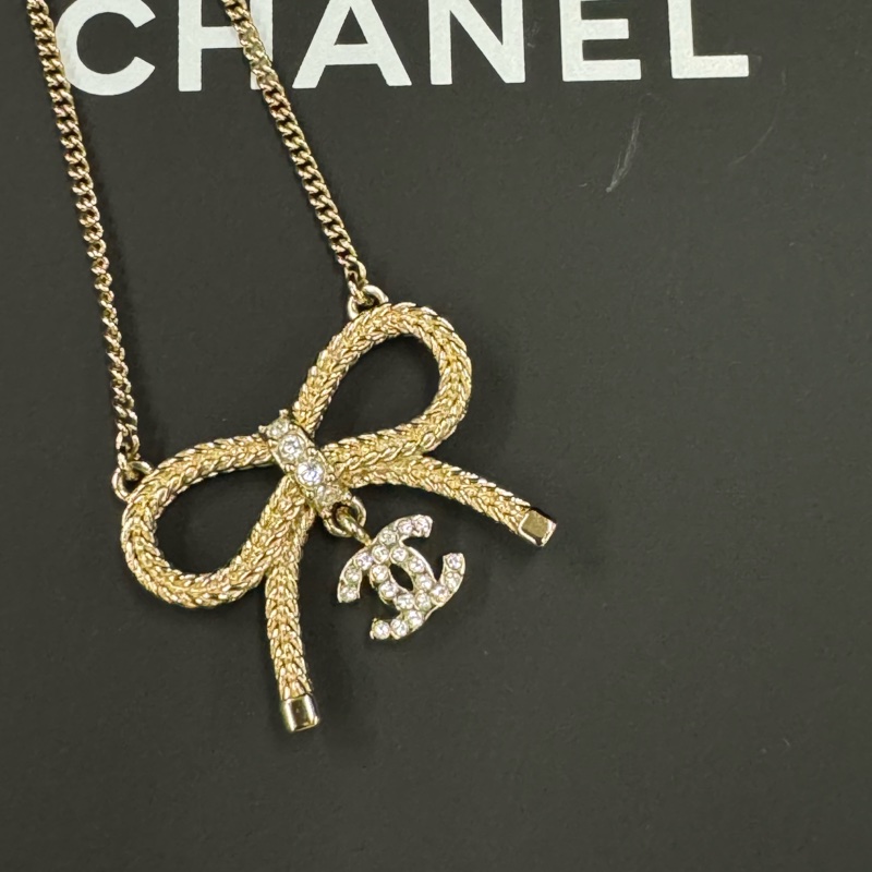 香奈兒 Chanel 24K超美 蝴蝶結 項鏈 /毛衣鏈-8