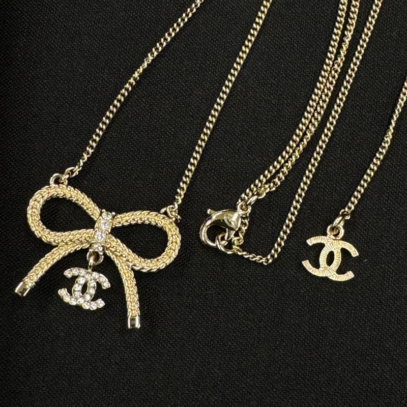 香奈兒 Chanel 24K超美 蝴蝶結 項鏈 /毛衣鏈-11