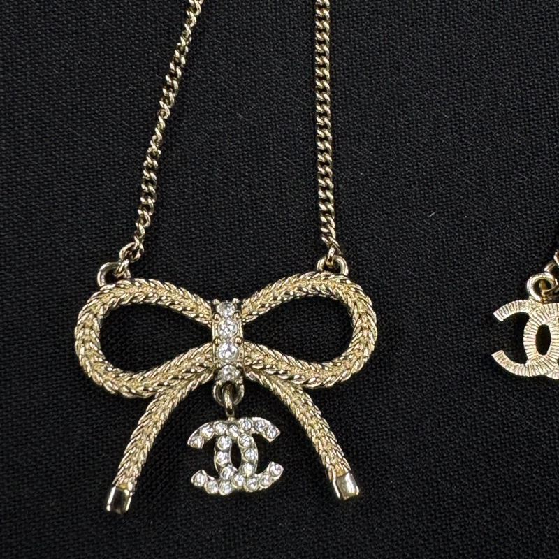 香奈兒 Chanel 24K超美 蝴蝶結 項鏈 /毛衣鏈-12