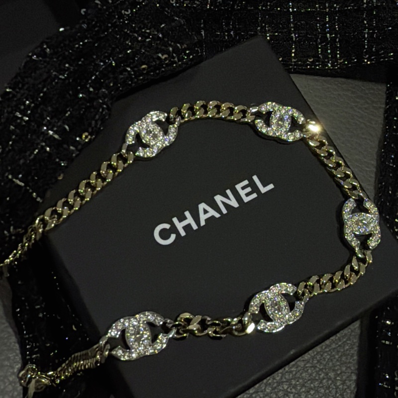 CHANEL 細緻光澤水鑽5花項鍊necklace頸鏈手鍊⭐️choker-2