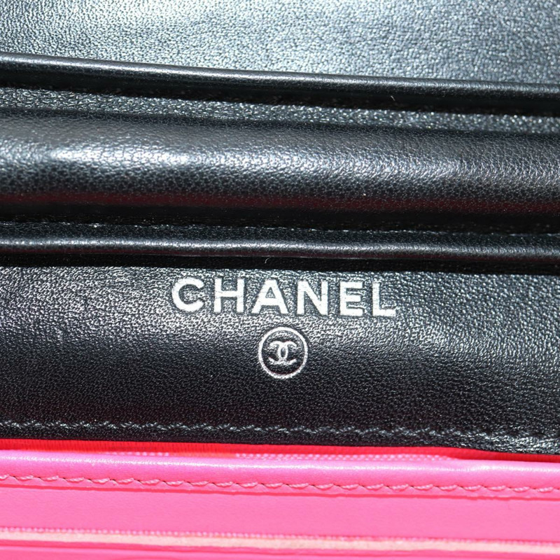 【日本直送】香奈兒 Cambon 系列鏈條肩背包，黑色皮革，銀色雙C標誌，正品編號 157964SAV-21