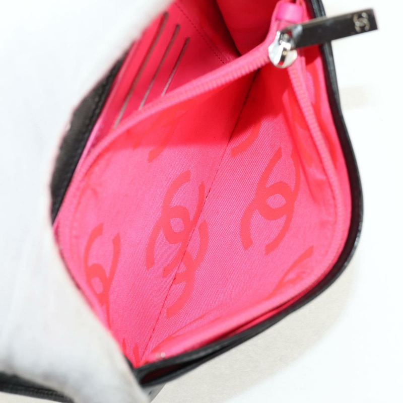 【日本直送】香奈兒 Cambon 系列鏈條肩背包，黑色皮革，銀色雙C標誌，正品編號 157964SAV-25