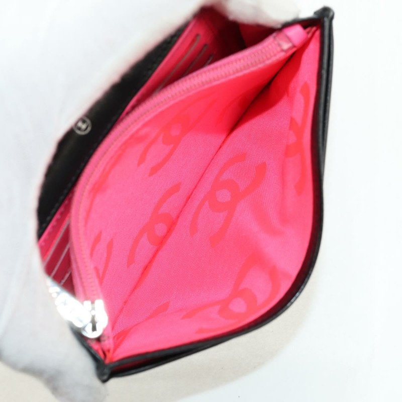 【日本直送】香奈兒 Cambon 系列鏈條肩背包，黑色皮革，銀色雙C標誌，正品編號 157964SAV-26