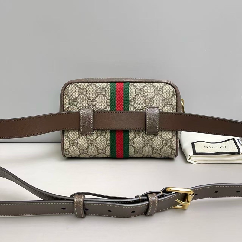98新 Gucci古驰Ophidia老花腰包胸包 成色很好-1