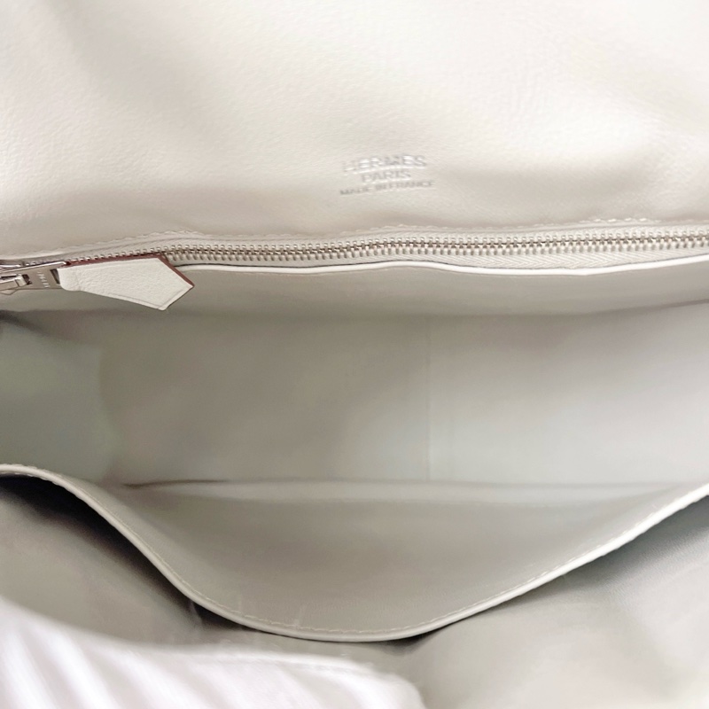 Hermes 紅色拼白邊Berlin28肩背包 28×21×8 98新配件塵袋-2