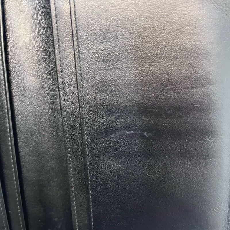 香奈兒長夾改造（送墊片+鏈條）Chanel黑銀牛皮Boy Flap對開長夾A80285-8