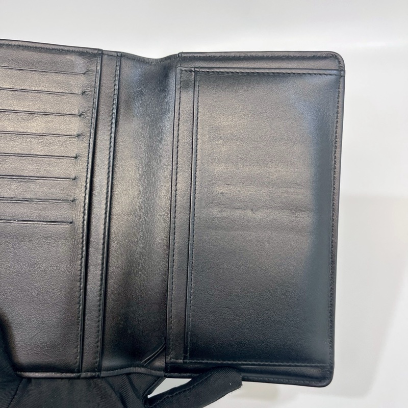 香奈兒長夾改造（送墊片+鏈條）Chanel黑銀牛皮Boy Flap對開長夾A80285-9