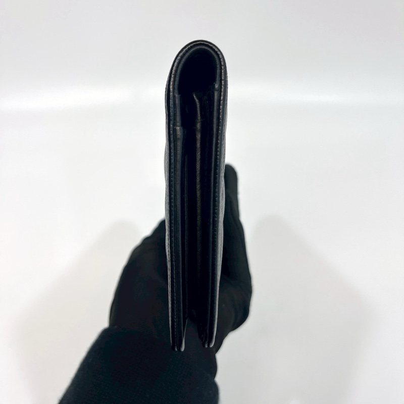 香奈兒長夾改造（送墊片+鏈條）Chanel黑銀牛皮Boy Flap對開長夾A80285-11