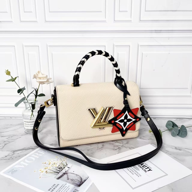 LV Twist米拼黑手提斜背包23×17×10cm 98新配件盒子塵袋鏡子-5