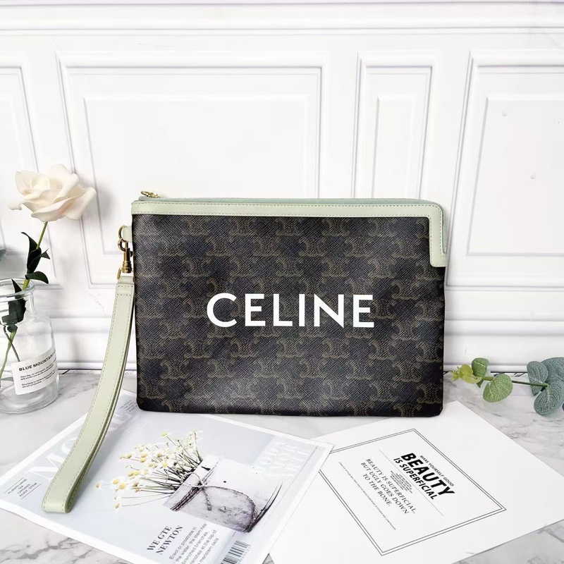 Celine TABOU印花牛皮腋下手提包18*5*8 98新配件塵袋-1