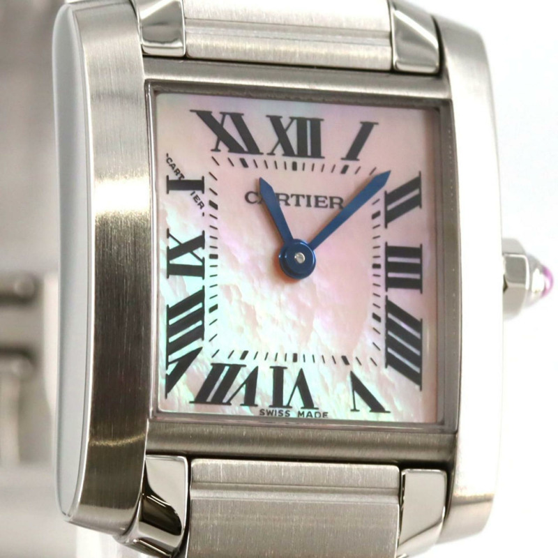 卡地亞 Tank Française SM W51028Q3 不鏽鋼石英錶-4