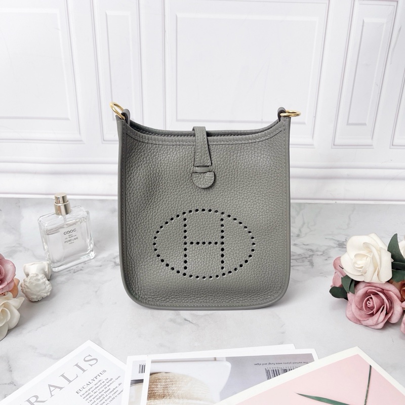 HERMES 積雨雲灰Evelyne 16 Mini 16×5×18cm 99新配件塵袋盒子購證吊牌-3