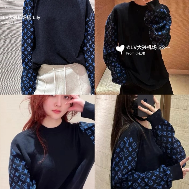 Louis Vuitton  LV Monogram 混合山羊絨圓領上衣-13