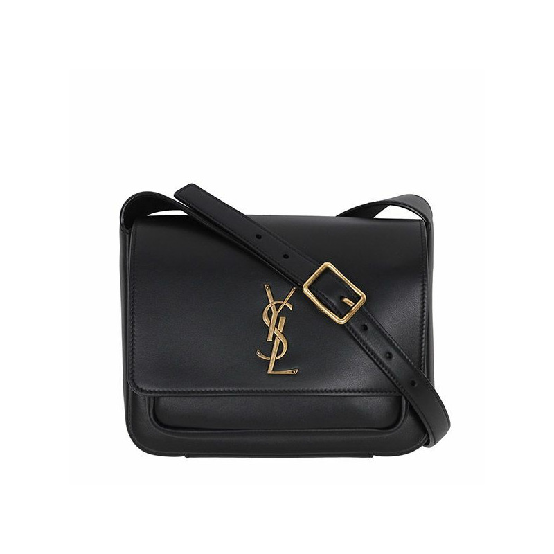 SAINT LAURENT 微刮痕黑色Monogram NIKI馬鞍形Versace包 718556 AAD39 1000-0