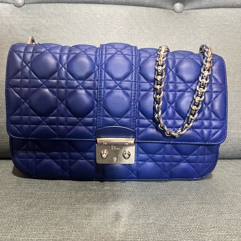 迪奧Christian Dior 肩背包Miss Dior #中號#深藍#-0