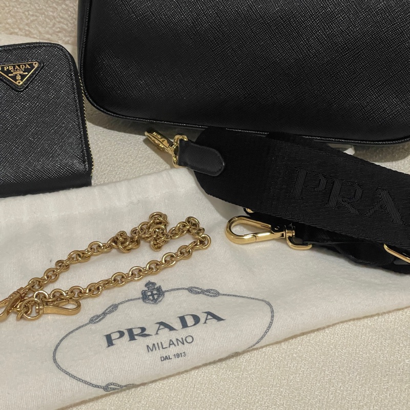 Prada 經典皮革三合一 1BH204-4
