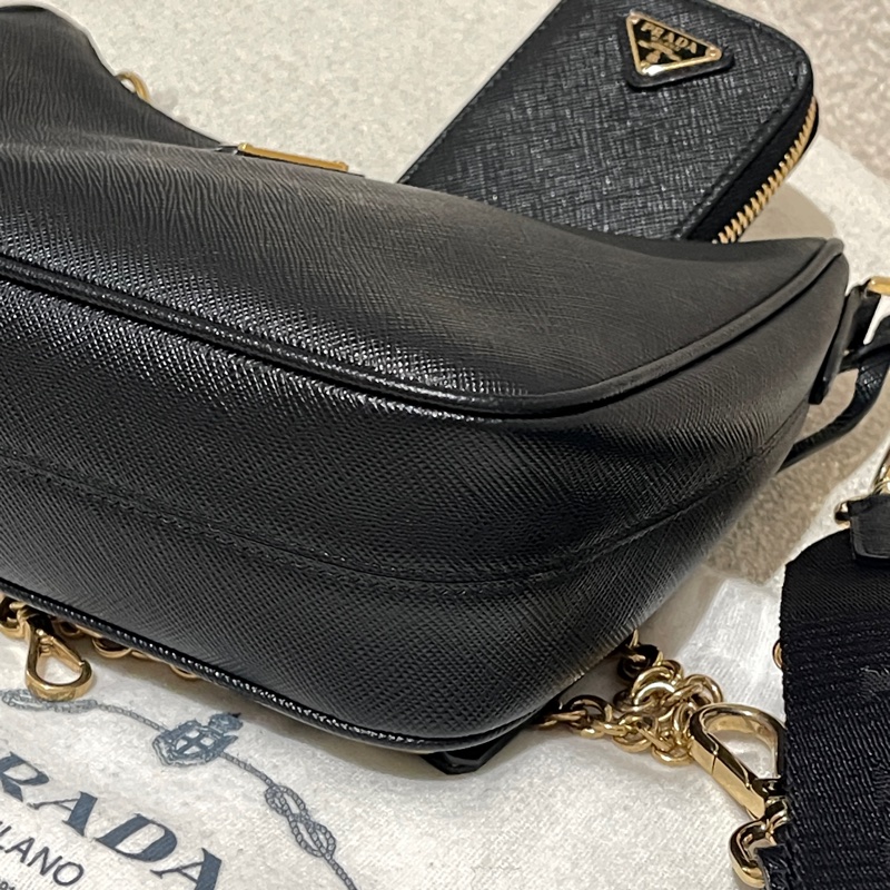 Prada 經典皮革三合一 1BH204-9