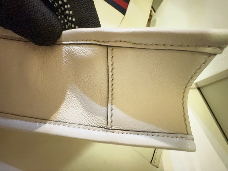 Gucci小牛皮虎頭包/Rajah Chain Leather Large tote bag-3