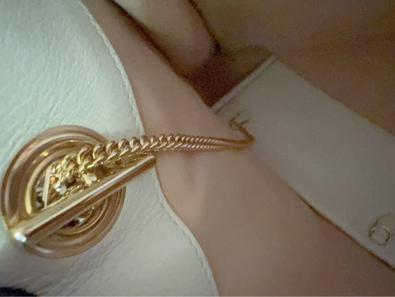 Gucci小牛皮虎頭包/Rajah Chain Leather Large tote bag-7