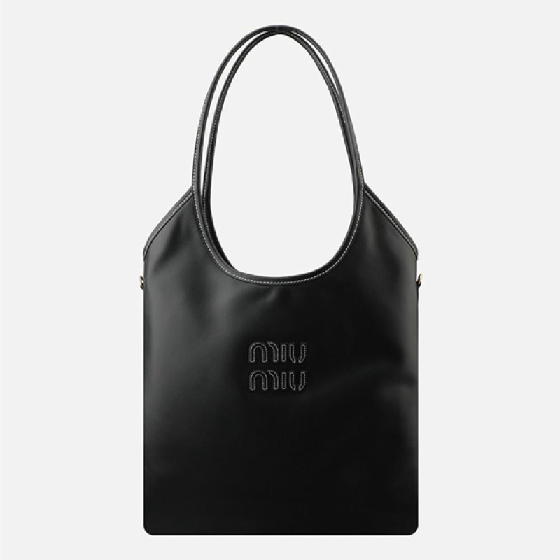MIU MIU 6S Ivy 皮革手提包 黑色 5BG231 2CRW F0002-0
