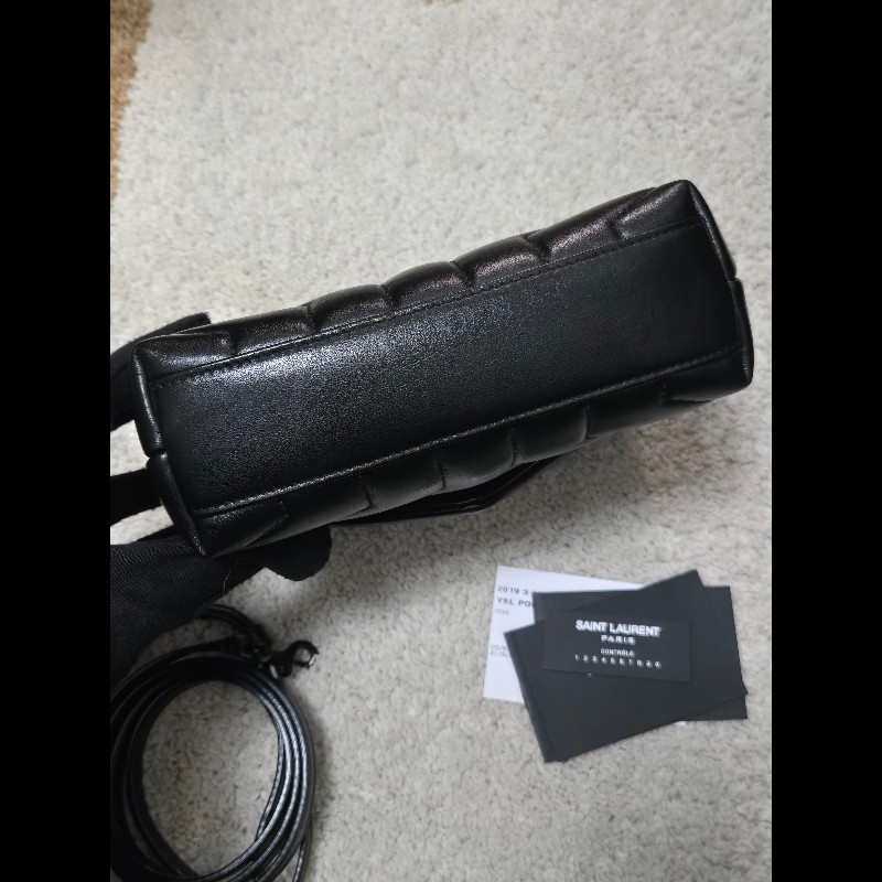 YSL SaintLaurent聖羅蘭 loulou 方胖子 so black 黑色字母logo-10