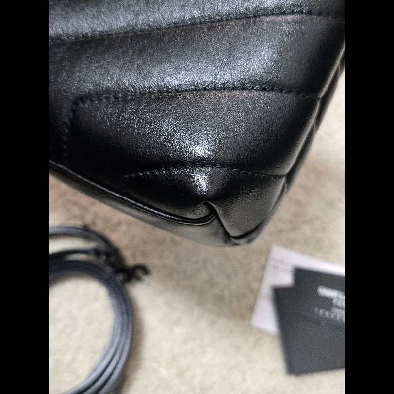 YSL SaintLaurent聖羅蘭 loulou 方胖子 so black 黑色字母logo-12