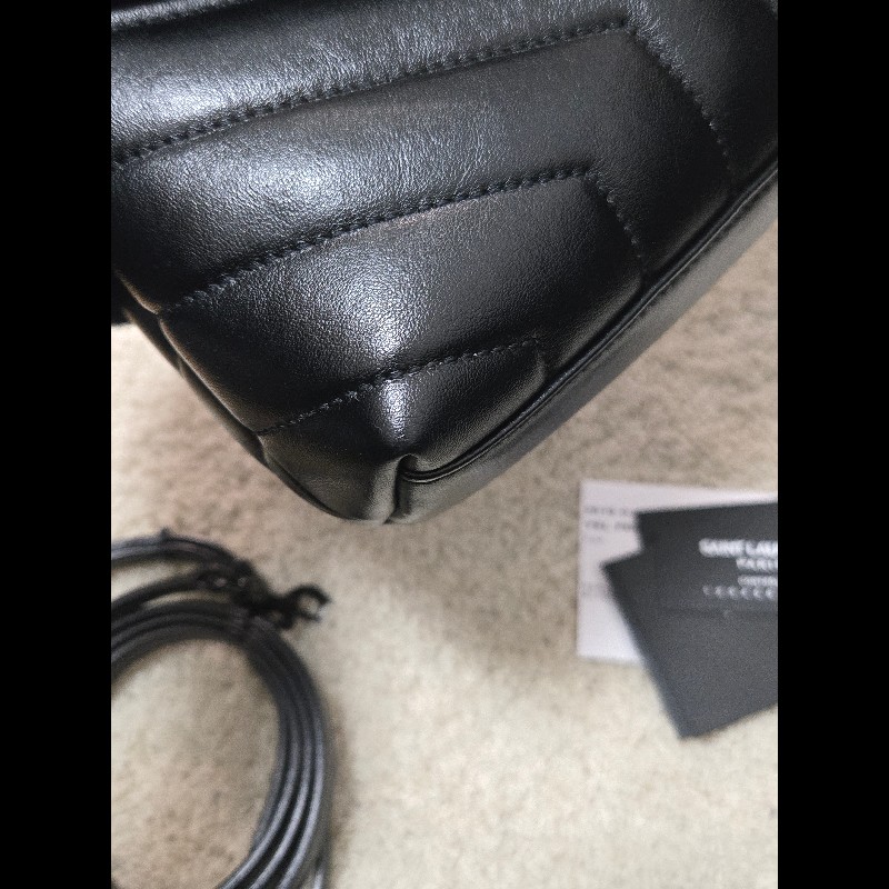 YSL SaintLaurent聖羅蘭 loulou 方胖子 so black 黑色字母logo-14