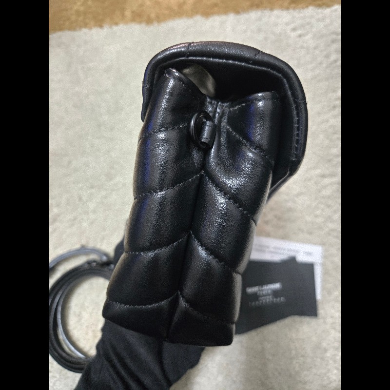 YSL SaintLaurent聖羅蘭 loulou 方胖子 so black 黑色字母logo-15