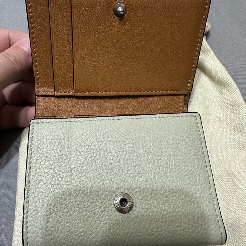 Loewe 三折短夾 綠色-6