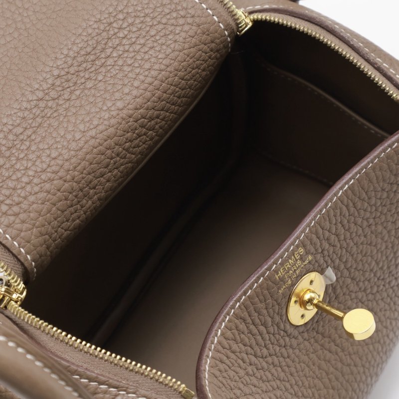 HERMES Mini lindy - 灰金 Y-2