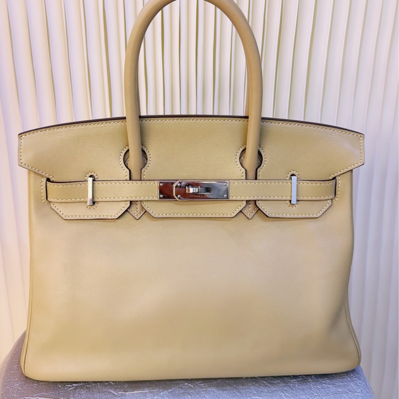 [Pre-owned] Hermes Vintage Birkin 30Milk Tea-0