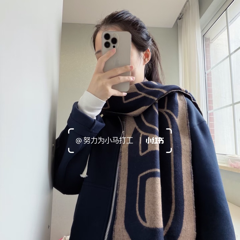 全新Hermes愛馬仕100% Cashmere羊絨圍巾🐎-7