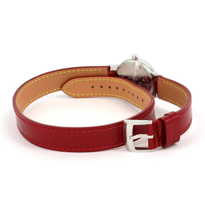 路易威登 Tambour Heart Lug 1P Q121Z 不銹鋼石英錶-7