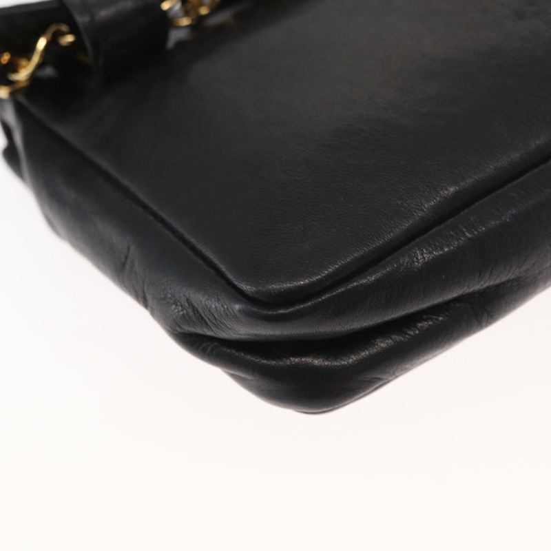 【日本直送】香奈兒腰包 羊皮 黑色 金色 CC 標誌 正品 BA9020-14