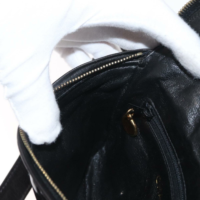 【日本直送】香奈兒 Matelasse 腰包 漆皮 黑色 金色 CC 標誌 Auth 158866SAV-20