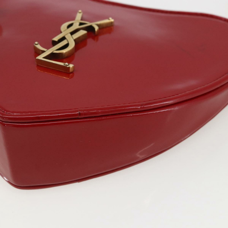 【日本直送】SAINT LAURENT Court 肩背包 琺瑯紅金款 Auth 159321V-8