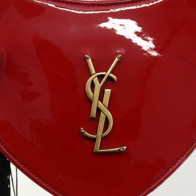 【日本直送】SAINT LAURENT Court 肩背包 琺瑯紅金款 Auth 159321V-16