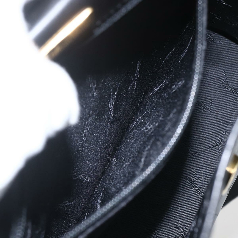 【日本直送】SAINT LAURENT 肩背包，壓花皮革，黑色，金色，正品編號 160294V-10