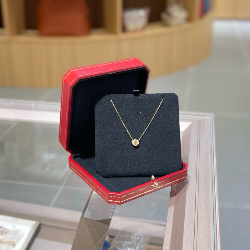 Cartier卡地亚飞碟满钻钻石项链-2