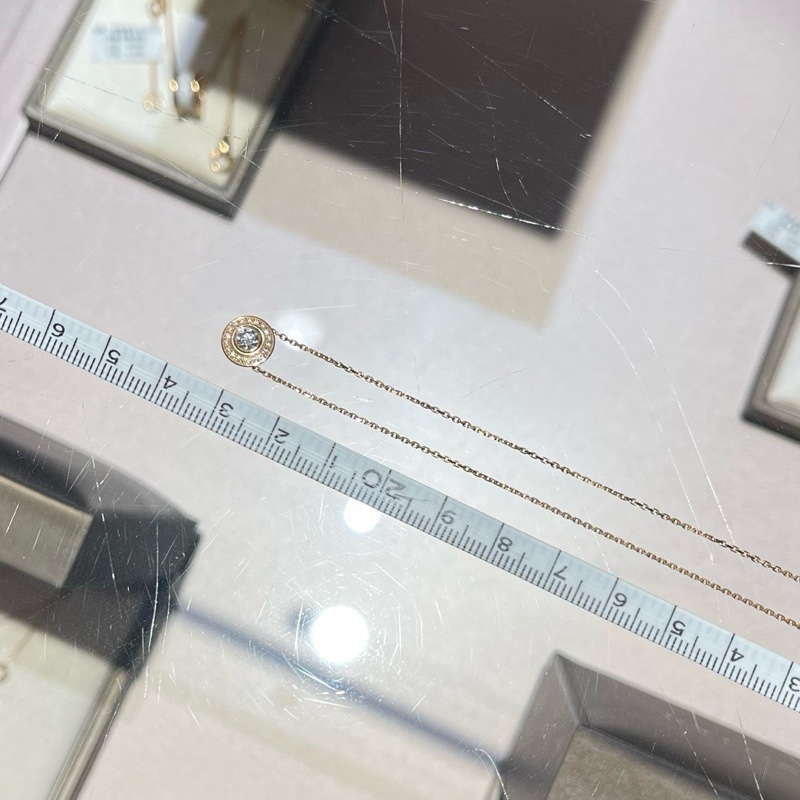 Cartier卡地亚飞碟满钻钻石项链-6