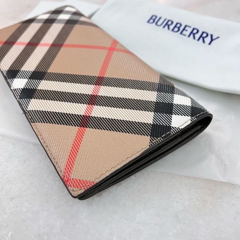 Burberry check continental long wallet-1