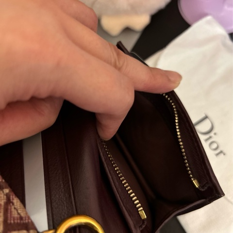 Dior 緹花錢包 漂亮特別的紅色🌺