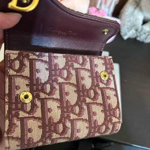 Dior 緹花錢包 漂亮特別的紅色🌺