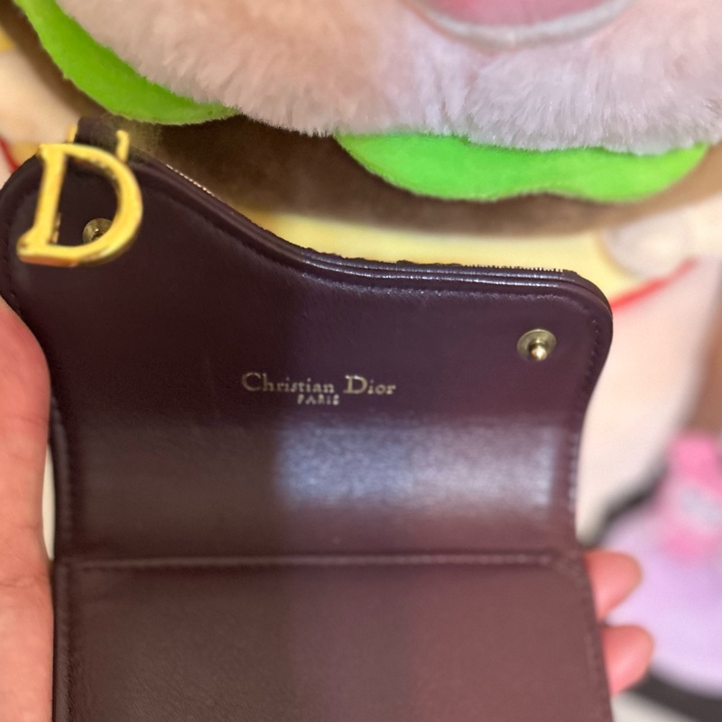 Dior 緹花錢包 漂亮特別的紅色🌺-13
