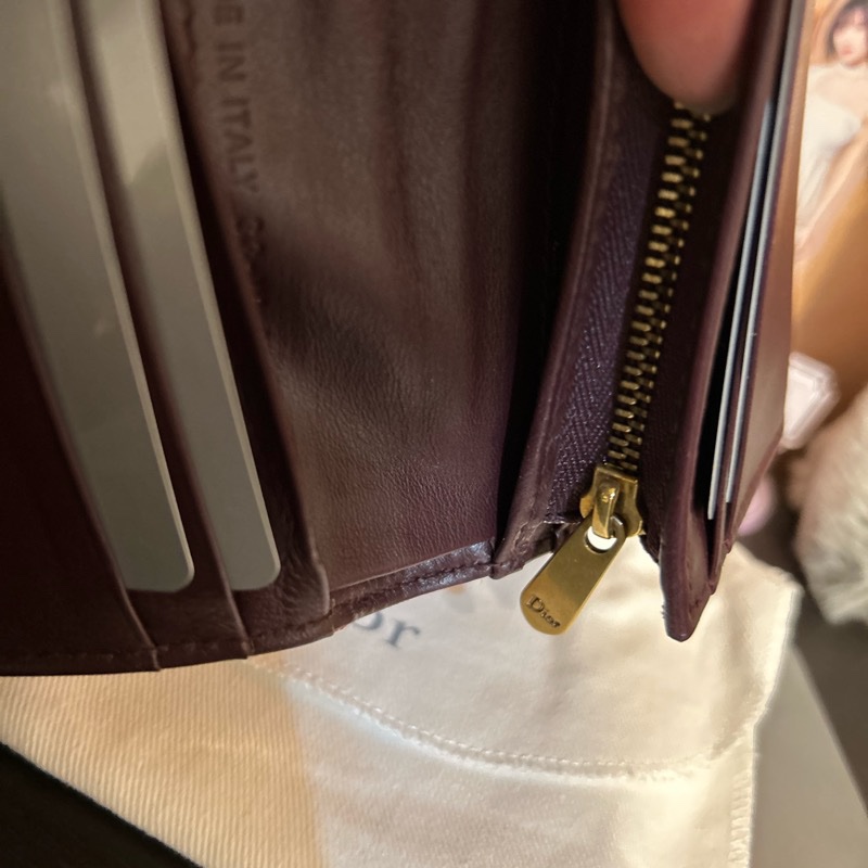 Dior 緹花錢包 漂亮特別的紅色🌺-15