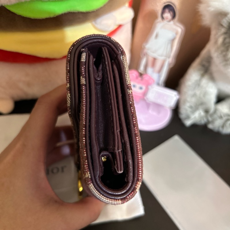 Dior 緹花錢包 漂亮特別的紅色🌺-20