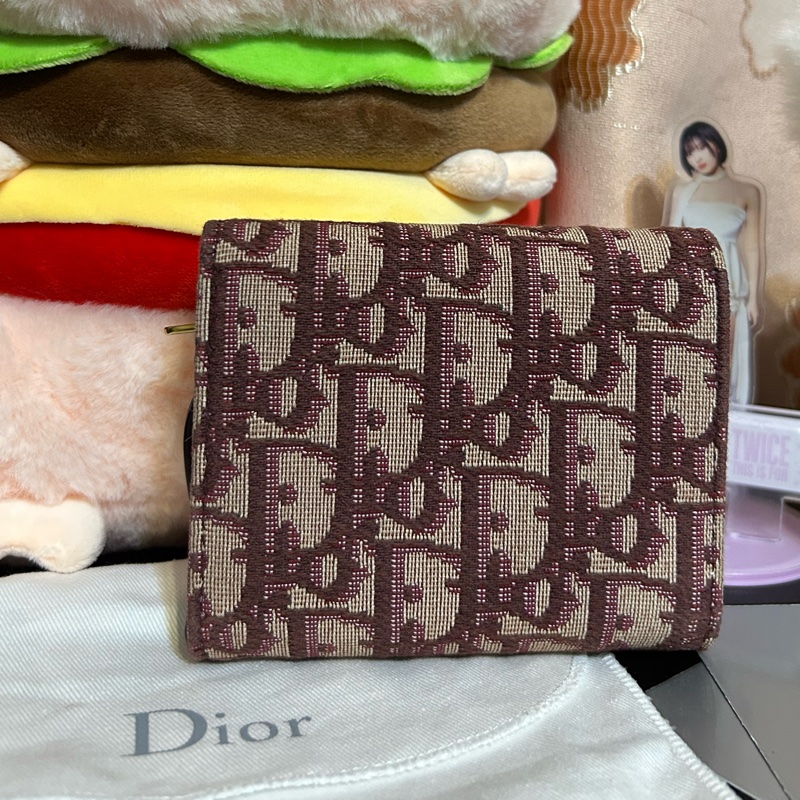 Dior 緹花錢包 漂亮特別的紅色🌺-3