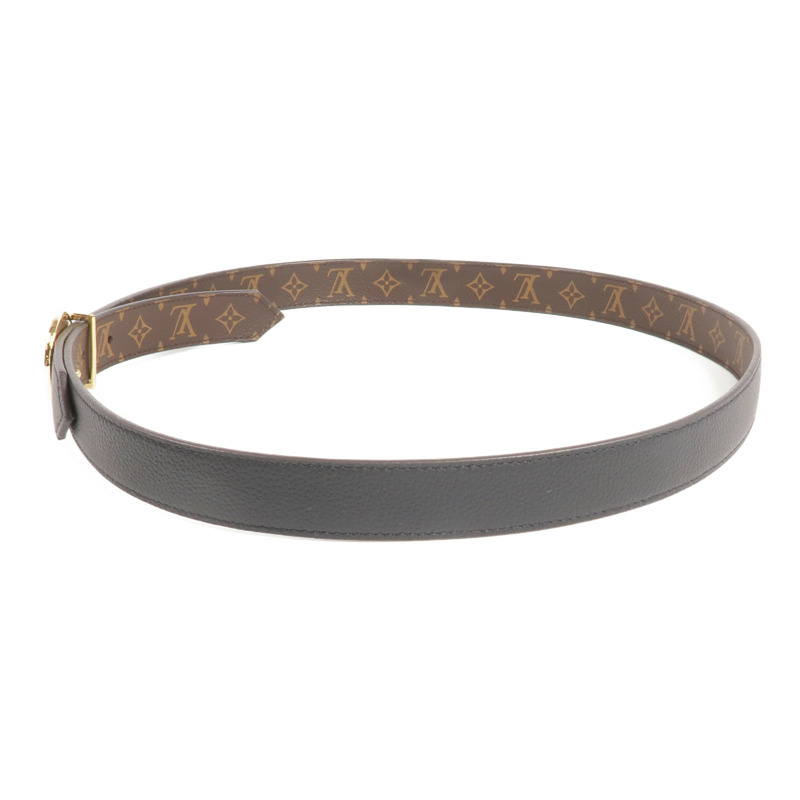 LOUIS VUITTON Monogram Circle Gold Reversible Belt金扣皮帶-1